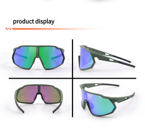 ヨーロッパ系アメリカ人男性と女性オールインワン屋外サイクリングサングラス大型フレームのフロントガラスライディングメガネスポーツ眼鏡 - Product Image 6