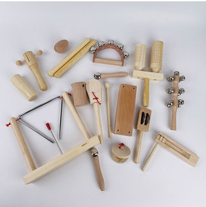 Juego de Instrumentos de Percusión de Madera al por Mayor con Sonajero Triangular, Castañuela y Tubo de Sonido para la Educación Musical y el Juego Infantil - Product Image 6