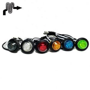 Luci di ingombro laterali a Led rotonde da <span class=keywords><strong>3</strong></span>/<span class=keywords><strong>4</strong></span> pollici da 0.75 pollici ambra 12V ABS piccola luce a Led per auto Bus camion rimorchio auto Suv MACON - Product Image 1
