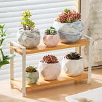 Grosir Sukulen Mini Bulat Grosir Pot Bunga Keramik Dekorasi Tanaman Custom dari China Planter Pot Bunga
