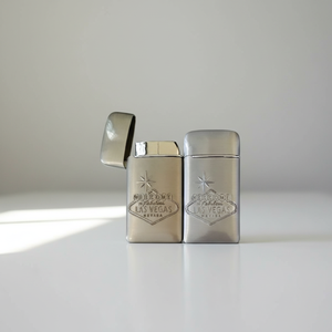 US Stock TECHNO Wholesale LAS VEGAS Broad Metal Windproof Cigar Flip Top Torch Lighter for <b>Smoking</b> - Product Image 5