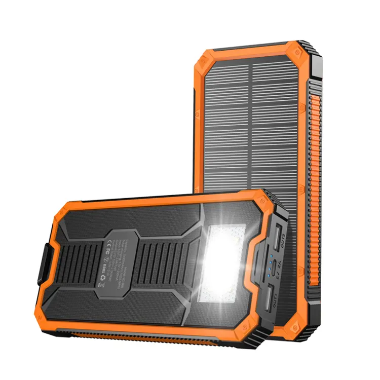 باور بانك صغير محمول يعمل بالطاقة الشمسية بسعة 10000 مللي أمبير في الساعة مزود بمنفذ USB C يصلح كهدية مناسبة للعمل أو كهدية عيد الميلاد