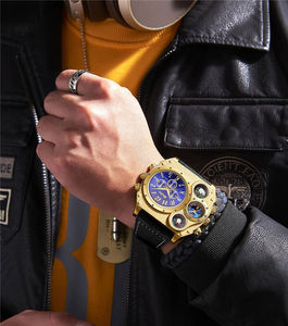 2022 nouveau Oulm 1349 nouveau Sport montres hommes Super grand grand cadran mâle Quartz horloge décorative boussole luxe hommes <span class=keywords><strong>montre</strong></span>-bracelet - Product Image 5