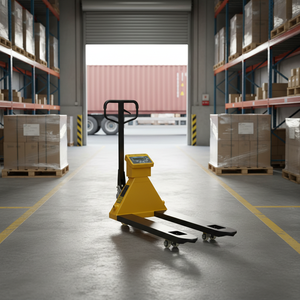 Chariot élévateur à palettes avec balance intégrée, équipement de manutention hydraulique avec affichage numérique pour usage industriel en entrepôt - Product Image 3