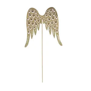 2020 New products garden angel pick wing stick metal craft navidad decoration factory supplier