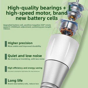 Taladro Eléctrico para Uñas Modelo <span class=keywords><strong>MJQ</strong></span> para Salones de Manicura - Herramienta de Acero Inoxidable para Eliminar Cutículas y Pulir - Kit Mini Completo para el Usuario - Product Image 2
