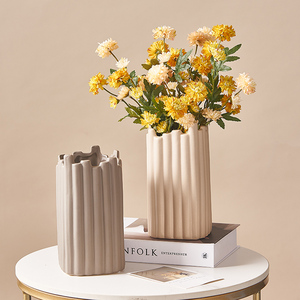 Arreglo Floral Moderno para Decoración del Hogar, Ramo de Flores Secas, Florero de Cerámica Tipo Cliff - Product Image 4