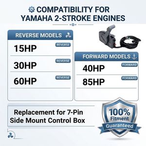 Caja de control remoto fueraborda de 7 pines para motores de <span class=keywords><strong>barco</strong></span> Yamaha de 2 tiempos 15HP-85HP, conjunto de control de aceleración y cambio de marchas de montaje lateral 703-48205 - Product Image 4