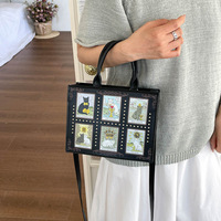 Sac à bandoulière zippé élégant de petite capacité, imprimé motif chat elfe, style luxe léger, nouvelle collection transfrontalière Europe-Amérique 2026