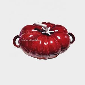 Décor de cuisine <span class=keywords><strong>en</strong></span> forme de tomate, <span class=keywords><strong>cocotte</strong></span> <span class=keywords><strong>en</strong></span> <span class=keywords><strong>fonte</strong></span> émaillée, mini four néerlandais <span class=keywords><strong>en</strong></span> <span class=keywords><strong>fonte</strong></span>, pot de serveur de tomate, Casserole <span class=keywords><strong>en</strong></span> <span class=keywords><strong>fonte</strong></span> - Product Image 4