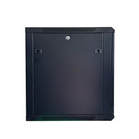 Armoire de serveur murale en acier 16U 19 pouces avec porte en verre trempé certifiée ROHS CE en stock