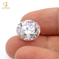 Moissanita suelta GRA, piedras redondas de moissanita de tamaño completo, color DEF, diamante moissanita VVS para anillo