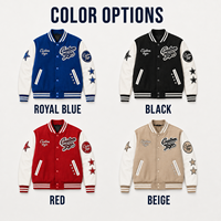 Veste universitaire personnalisée pour hommes et femmes, imperméable, coupe-vent, chaude pour l'hiver, avec logo brodé en chenille, style baseball, vente en gros OEM