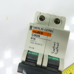Plc C60h <strong>D1a</strong> Multi 9 1a 2-<strong>pole</strong> Circuit Breaker 415vac for Warranty Product - Product Image 2