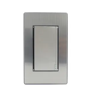 Fast Delivery Stainless Steel Plate South American Standard 1 Gang 1 Way 2 Way Wall Light Switch With Big Rocker