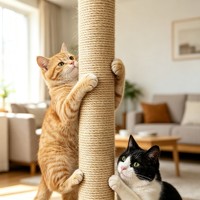 Rechange de griffoir en corde de sisal naturelle pour arbre à chat, pour chats d'intérieur