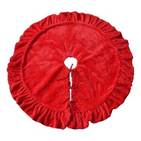 Personnalisé 180 velours peluche dentelle Double couche arbre de Noël robe décoration blanc arbre de noël jupe moelleux