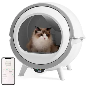 App wifi control automatic eco friendly large closed cat litter box intelligent
