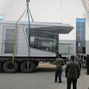 อาคาร20Ft 40Ft โครงสร้างเหล็กสำเร็จรูปขนาดกะทัดรัดใช้งานได้ทนทานบ้านแคปซูลเคลื่อนที่ได้หรูหรา - Product Image 1