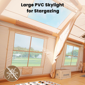 <span class=keywords><strong>Tente</strong></span> de camping gonflable <span class=keywords><strong>6</strong></span>/8 personnes, grande, simple couche, Oxford PVC, portable, installation rapide, 2 portes, pompe, étanche, extérieur, trois - Product Image 6