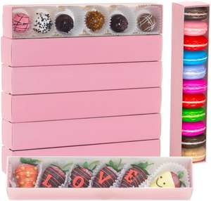 Cajas de Repostería Románticas con 50 Bombones de Chocolate con Fresas, Macarons, Trufas y Galletas - Product Image 1