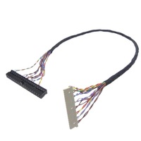 Câble LVDS LCD personnalisé HRS 20-60 broches, assemblage DF13-30DS-1.25C DF14-20S-1.25C, conducteur en cuivre étamé, isolation PVC, IP67 pour