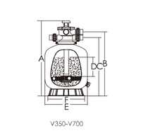 Filtre à sable pour piscine en fibre de verre EMAUX V400, directement de l'usine