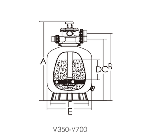 Emaux V Serie <span class=keywords><strong>Filtre</strong></span> à <span class=keywords><strong>sable</strong></span> pour équipement de <span class=keywords><strong>piscine</strong></span> en fibre de verre - Product Image 4