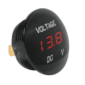 DS2V010 USB araç Volt metre kırmızı/mavi/yeşil LED aydınlatmalı dijital ekran metre siyah konut IP65 ampermetre voltmetre