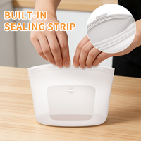 Sac en silicone debout sans BPA OEM, sac à sandwich réutilisable, sacs de conservation alimentaire en silicone, récipient étanche, sac de conservation alimentaire