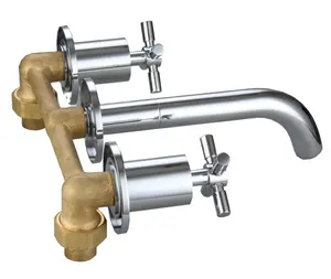 Factory Price Modern New Deck Mounted Brass 5 Years Warranty Many Colors Wall Mounted 2 Handle Basin Mixer Taps