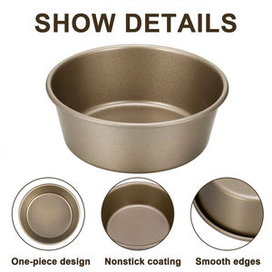 قالب كعكة همبرغر صغير دائري من الفولاذ الكربوني بدرجة حرارة عالية ، قالب غير لاصق بطلاء الفرن ، مقلاة خبز كعكة - Product Image 6