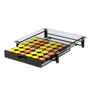 <span class=keywords><strong>Support</strong></span> de rangement universel en verre trempé pour capsules de café, plateau sous machine, grande taille - Product Image 1