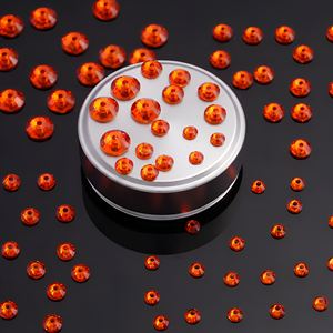Cuentas de diamantes de imitación de resina epoxi de jacinto intensas de 6 mm con parte trasera plana y orificio central para coser, para la fabricación de dijes de Fénix y accesorios de joyería - Product Image 5
