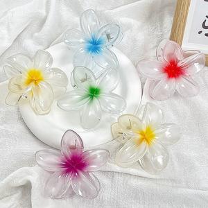 زهرة بيضة ملونة جديدة عبر الحدود ، إكسسوارات شعر عالية القيمة من الجانب ، مشبك قرش برأس خلفي ، إكسسوارات شعر للفتيات البسيطات - Product Image 3