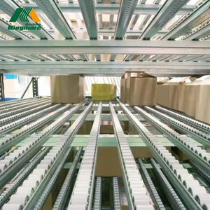 Estante de almacén de almacenamiento de acero duradero, sistemas de estantería de rodillos de flujo por gravedad, bastidores de flujo de cartón - Product Image 4