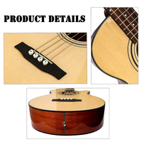 Basse Acoustique Quatre Cordes Personnalisée OEM d'Usine avec Micro et Égaliseur