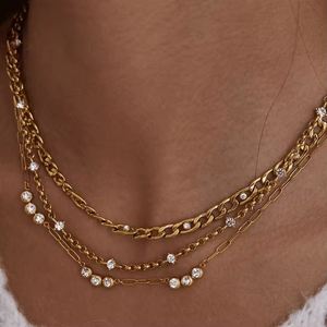 Conjunto de Collar de Oro de 18k, Solución de Empaque Personalizado Exclusivo para Comercio Transfronterizo, Acabado Cepillado, Acero de Titanio de Grado Técnico Superior - Product Image 1