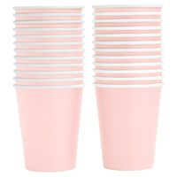 Ensemble d'accessoires de fête roses modernes de 24 pièces Directement en usine Décorations de fête prénatale pour fille d'anniversaire de 72 pièces, y compris assiettes en papier