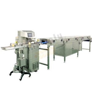 Gıda soğutma tüneli masa üstü Enrobing küçük otomatik çerez tarihleri çikolata kaplama makinesi - Product Image 4