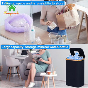 100L tre Đen Nhà Bếp tái chế bin tiền gửi chai lưu trữ chai Bộ sưu tập container với nắp tháo rời túi bên trong - Product Image 6