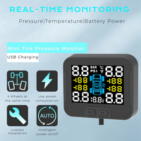 Système de surveillance de la pression des pneus Porcsi CDS440 TPMS avec écran LCD, capteur intégré 433,92 MHz, 0-8 pneus, pour véhicules à quatre roues multiples
