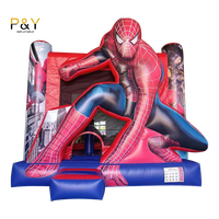 Château gonflable de videur gonflable commercial de SpiderMan sautant la maison de rebond