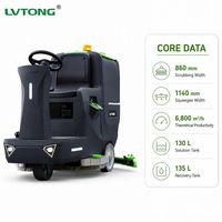 Nettoyeur de sols commercial LVTONG 1140 mm de large pour le nettoyage des centres commerciaux et des supermarchés