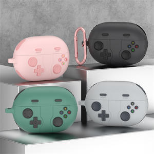 Funda de auriculares de dibujos animados 3D GamePad para <span class=keywords><strong>Huawei</strong></span> Freebuds <span class=keywords><strong>Pro</strong></span> 4 3 <span class=keywords><strong>2</strong></span> / SE3 4e/5I 6i bonita funda protectora de silicona suave con gancho - Product Image 1