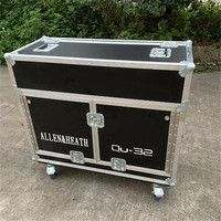 Contrôleur TV DJ personnalisé boîtier de route amplificateur mélangeur boîtier de vol avec niche et roues pour midas m32