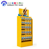 Support de présentation pliable personnalisé pour biscuits et snacks, en carton ondulé, pour supermarché, présentoir en papier