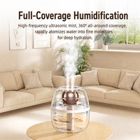 Nouvel humidificateur créatif au design Saturne, 3L, double pulvérisation, USB, grande capacité, silencieux, pour la maison, la chambre, le bureau, avec veilleuse