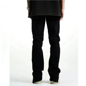 Productos para Dropshipping 2026, Jeans Ajustados Negros para Hombre, Corte Slim Fit, Detalles Desgastados, Elásticos, Pantalones Casuales de Mezclilla - Product Image 2