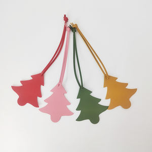 Новогодняя елка украшения искусственная кожа Дерево Подвески Новинка бизнес рекламные подарки - Product Image 2